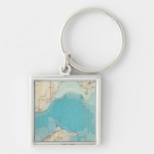 Porte-clés Carte hydrographique Lac Mendota
