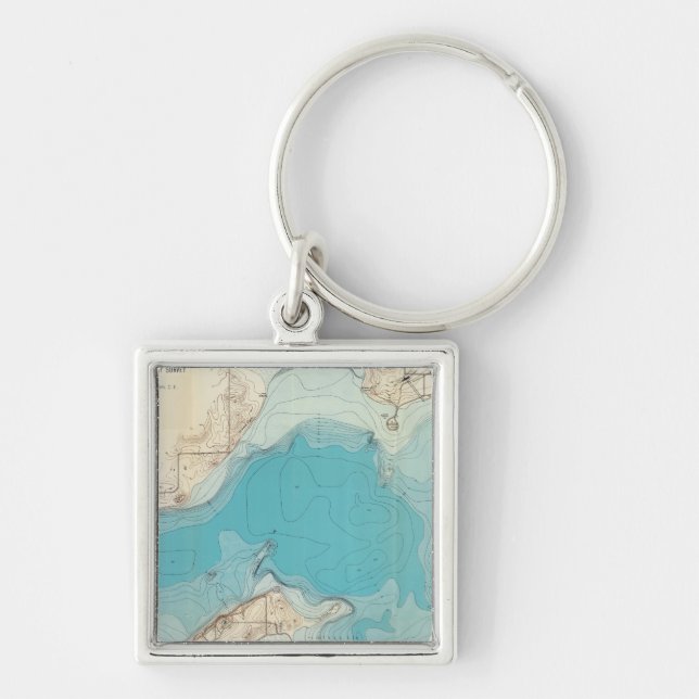 Porte-clés Carte hydrographique Lac Mendota (Devant)