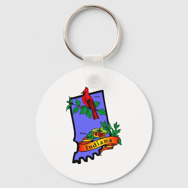 Porte-clés Carte Indiana 2 (Recto)