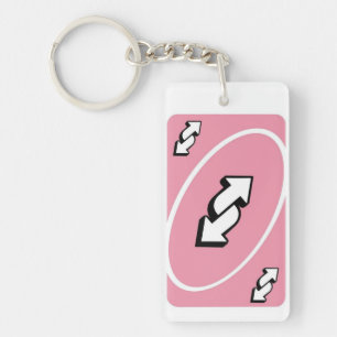Porte-clés carte inverse UNO rose Sassy – Amateur