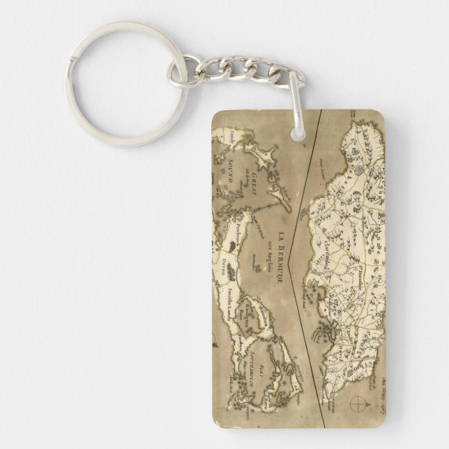 Porte-clés CARTE : La JAMAÏQUE, 1767 (Devant)