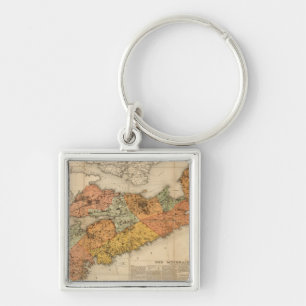 Porte-clés Carte minérale de l'église de la Nouvelle-Écoss