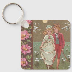Porte-clés Carte romantique antique de la Saint-Valentin, 187