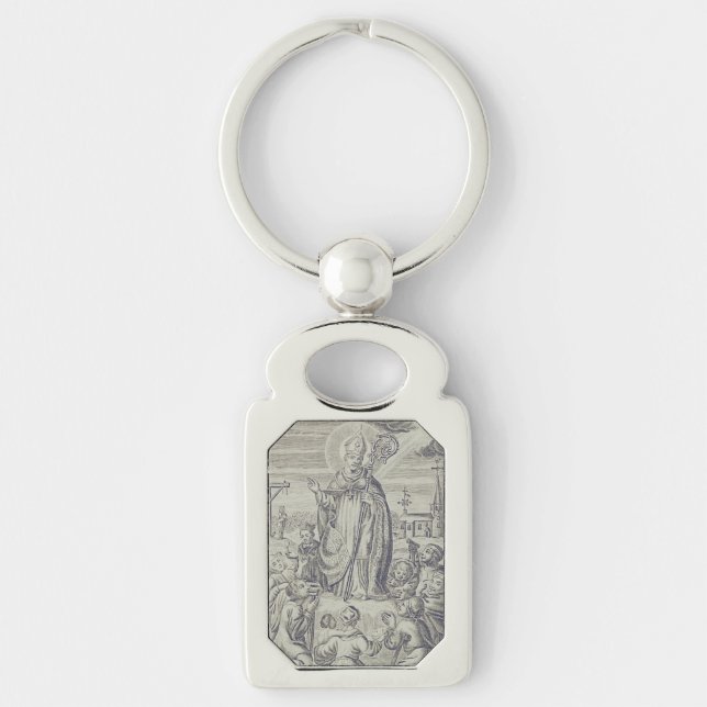 Porte-clés Carte Sainte de l'évêque Amand de Maastricht (Devant)
