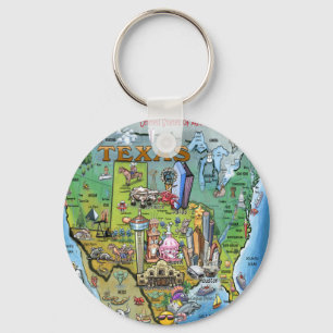 Porte-clés Carte Texas USA