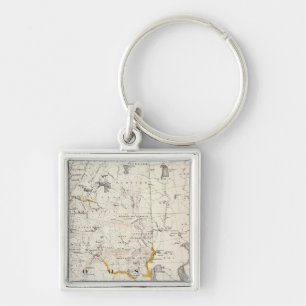 Porte-clés Carte topographique et glaciaire du New Hampshire
