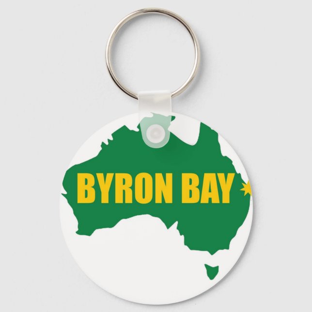 Porte-clés Carte verte et Gold de Byron Bay (Recto)