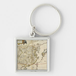 Porte-clés Carte vintage de la Chine   1662