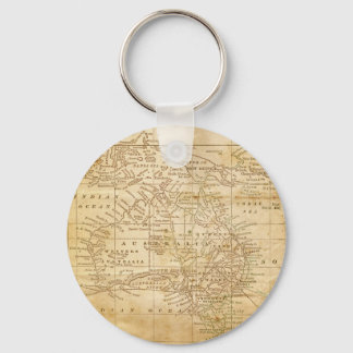 Porte-clés Carte vintage de l'Australasie