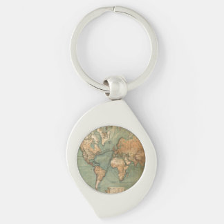 Porte-clés Carte vintage du monde antique