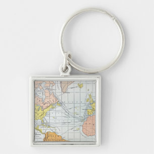 PORTE-CLÉS CARTE : VOYAGES ATLANTIQUES