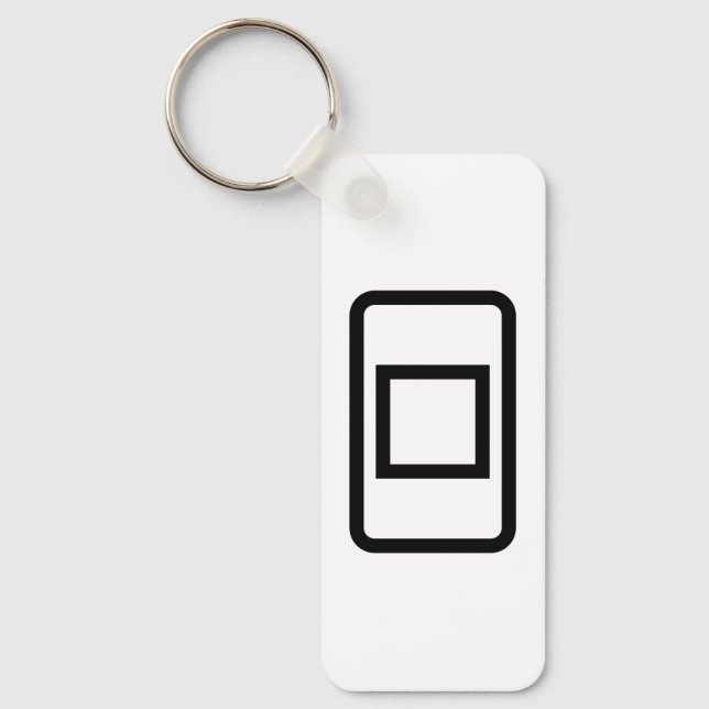 Porte-clés Carte Zener | Carré creux (Recto)