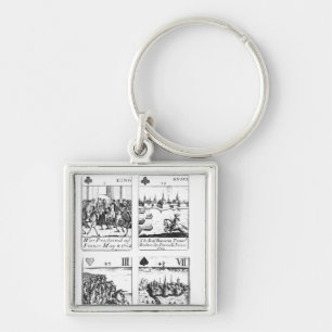 Porte-clés Cartes de jeu commémorant