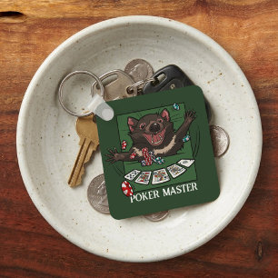 Porte-clés Cartes de maître de poker de diable de Tasmanie dr
