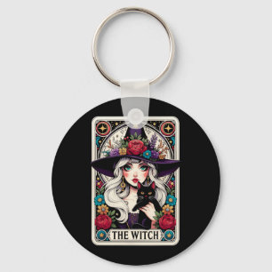 Porte-clés Cartes de tarot Mens The Witch pour Halloween goth
