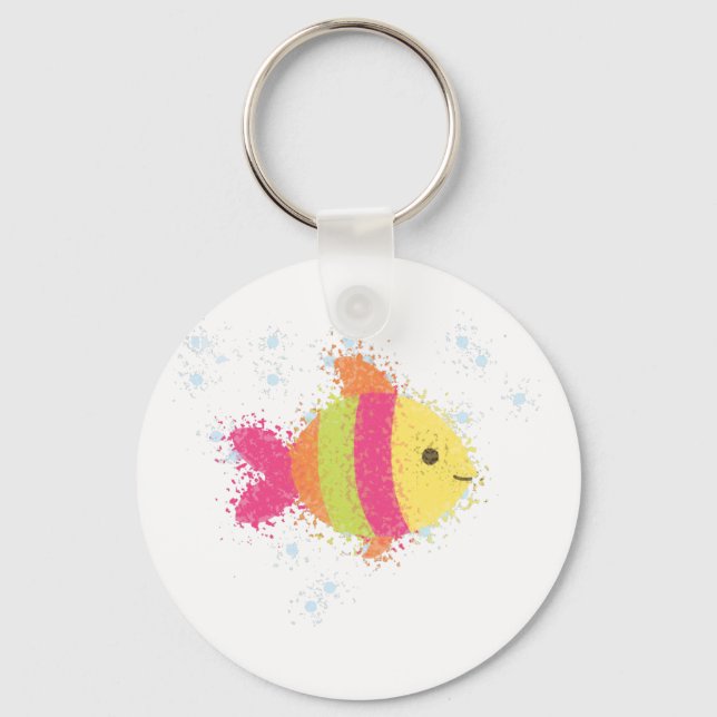 Porte-clés Carton de poisson mignon (Recto)