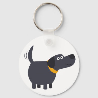 Porte-clés Carton mignon Porte - clé du Labrador noir