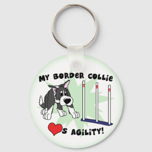 Porte-clés Cartoon Agility Border Collie Keychain