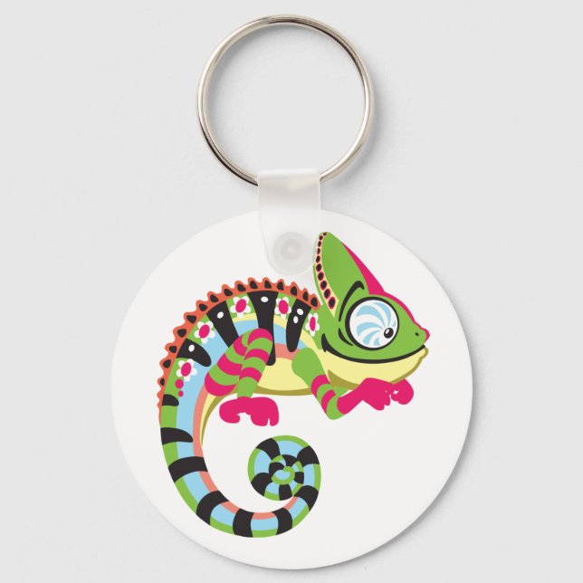 Porte-clés cartoon chameleon keychain (Recto)