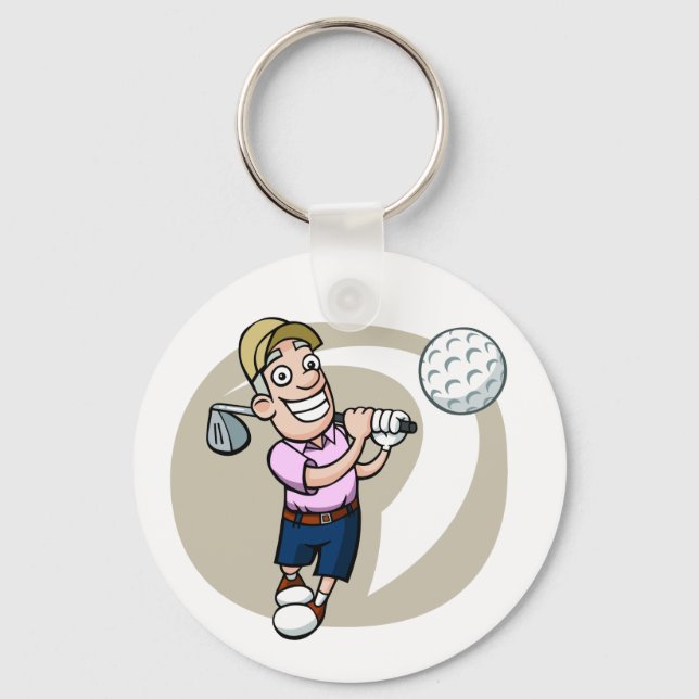 Porte-clés Cartoon Golfer (Recto)