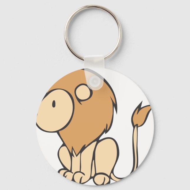 Porte-clés Cartoon Lion sur mesure pour bébé assis (Recto)