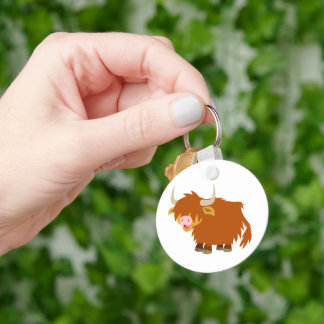 Porte-clés Cartoon mignon Highland Cow Porte - clé