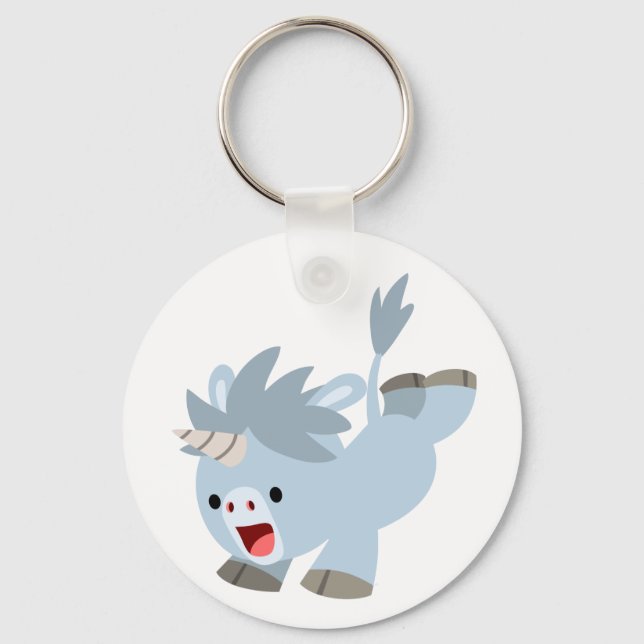 Porte-clés Cartoon Mischievous mignon bébé Unicorn Porte - cl (Recto)