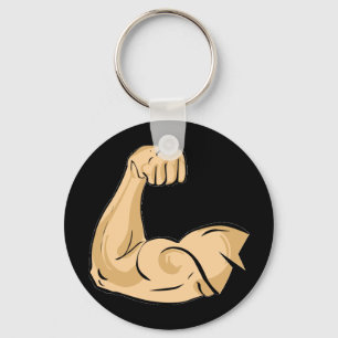 Porte-clés CARTOON MUSCLES MAN strong arm biceps athletic pow