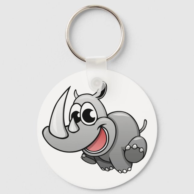 Porte-clés Cartoon Rhino (Recto)