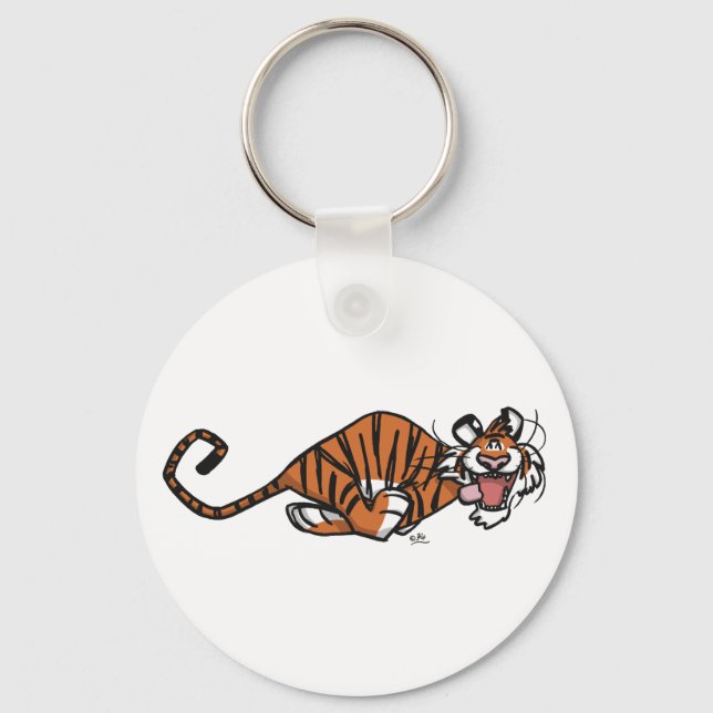 Porte-clés Cartoon Running Tiger (Recto)
