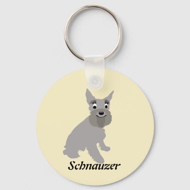 Porte-clés Cartoon Schnauzer (Recto)