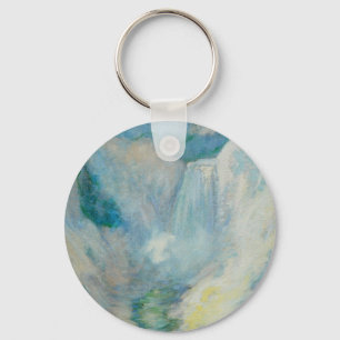 Porte-clés Cascade à Yellowstone par Twachtman, Art Vintage