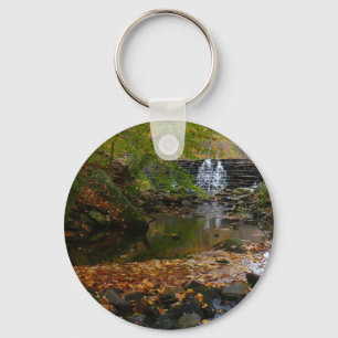 Porte-clés Cascade d'automne et ruisseau Pennsylvanie Nature