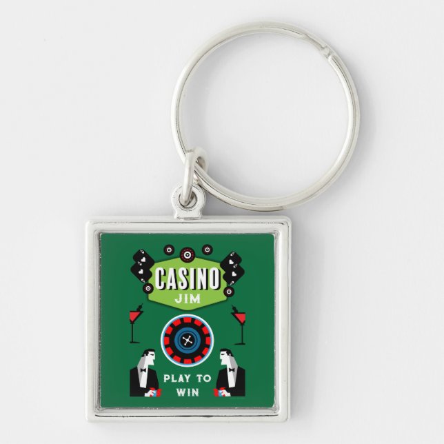 Porte-clés Casino Gambling Poker Roulette (Devant)