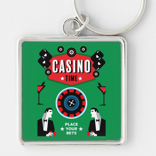 Porte-clés Casino Gambling Poker Roulette (Devant)