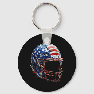 Porte-clés Casque de football américain drapeau États-Unis sp