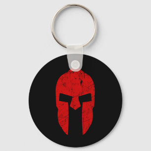 Porte-clés Casque de guerrier spartiate Motivation de gym Spa