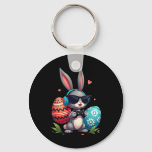 Porte-clés Casques De Jeux De Pâques Bunny Et Colorfu