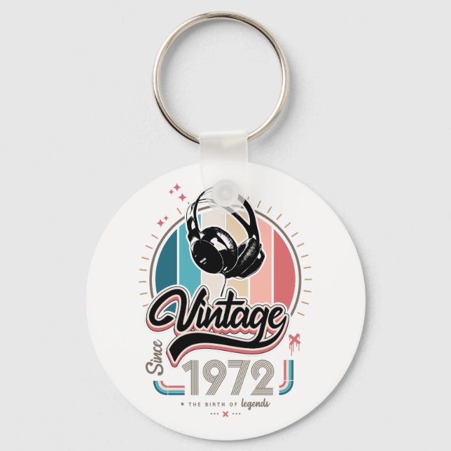 Porte-clés Casques vintages depuis 1972 (Recto)