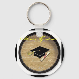 Porte-clés casquette de diplôme, diplômé d'honneur