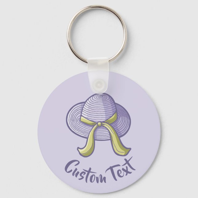Porte-clés Casquette de paille Lilac (Recto)
