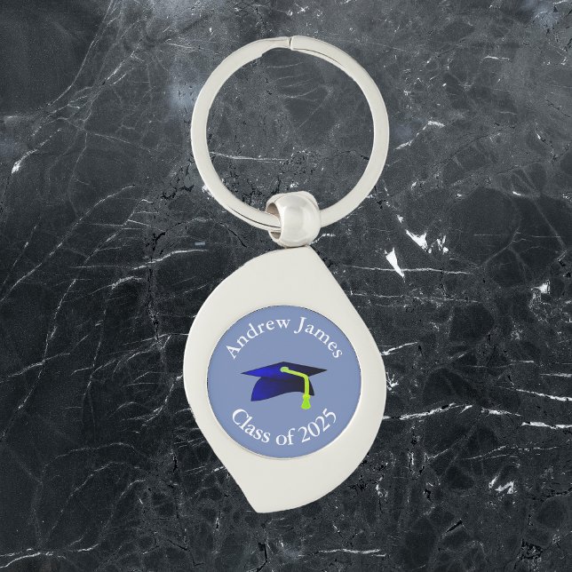 Porte-clés casquette de remise des diplômes bleue - promotion (Créateur téléchargé)