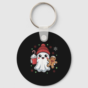 Porte-clés Casquette fantôme rétro Noël Fêtes Xmas Café G