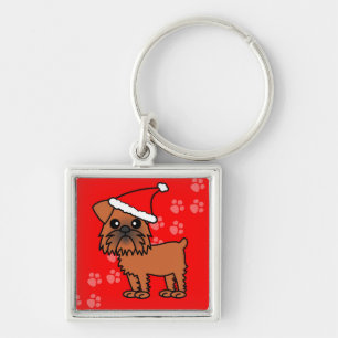 Porte-clés Casquette mignon de Père Noël de bande dessinée