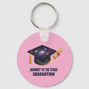Porte-clés Casquette Rétro de Remise de Diplômes Galaxie 2026