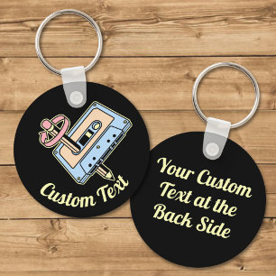 Porte-clés Cassette audio avec crayon