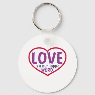 Porte-clés Cat Art Love Est Un Mot À Quatre Pattes