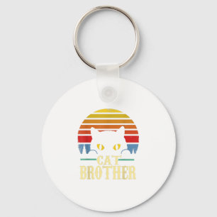 Porte-clés Cat Brother Style Vintage Retro Cadeau Pour Amoure