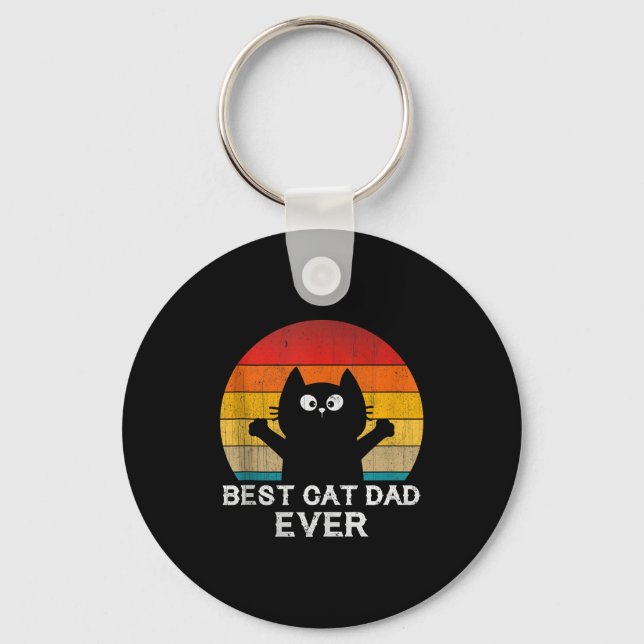 Porte-clés Cat Dad Ever - Funny Cats Tank Top  (Recto)