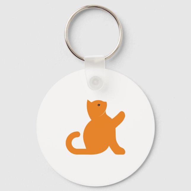 Porte-clés Cat dit bonjour (Recto)